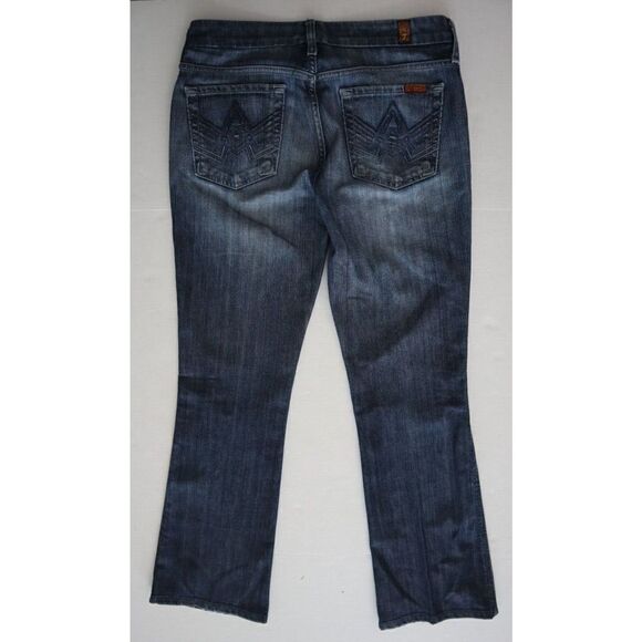 7 for All Mankind Women's Sz 29 Blue "A Pocket" Bootcut Denim Jeans $189 - Picture 2 of 8